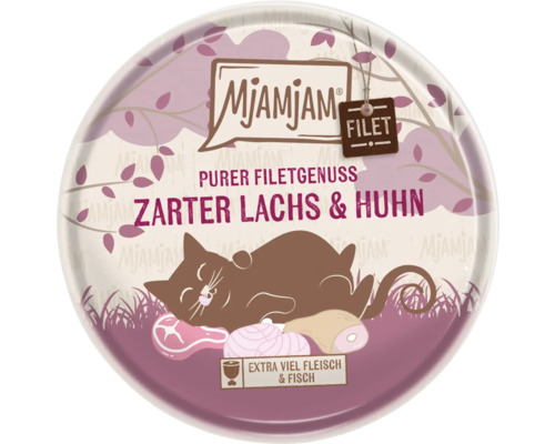 Mjamjam Katzenfutter Zarter Lachs und Huhn