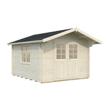 Holzgartenhaus mit Fenster und Doppeltür