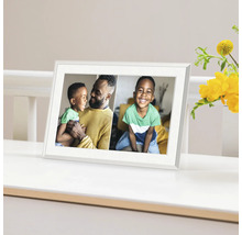 Digitaler Bilderrahmen mit Foto einer Familie