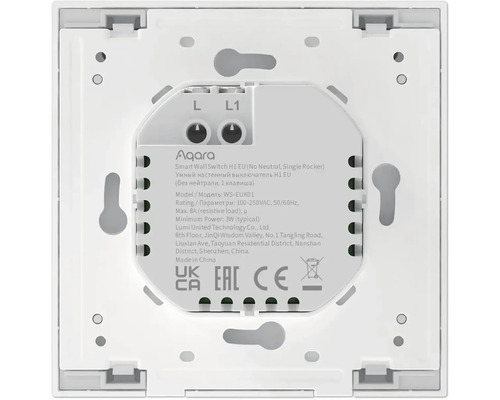Rückseite des Aqara Smart Wall Switch H1 EU Lichtschalters