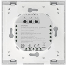 Aqara Smart Wall Switch H1 EU (kein Neutralleiter, Doppelwippe)