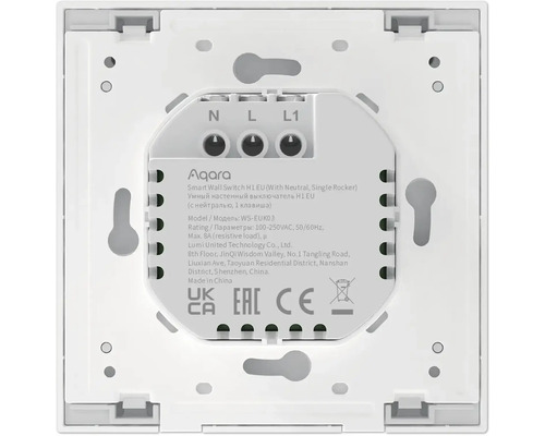 Aqara Smart Wall Switch H1 EU Rückansicht mit Anschlüssen