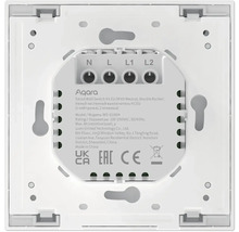 Aqara Wandschalter H1 EU Rückseite mit Informationen zu Modell, Bewertung und Hersteller