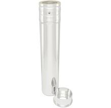 Edelstahlschornstein-Element mit Revisionsöffnung und Mündung