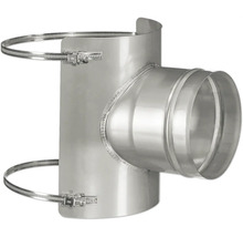 T-Stück für Ofenrohre mit Rohrschellen