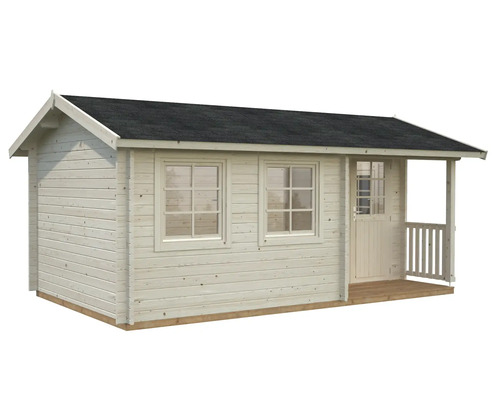 Holzgartenhaus mit überdachter Veranda