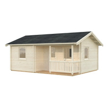 Gartenhaus aus Holz mit Veranda und Dach