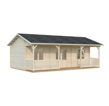 Holzgartenhaus mit überdachter Veranda