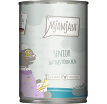 Mjamjam Senior Nassfutter Saftiges Hühnchen für Katzen