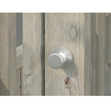 Drehknopf an einer Holztür