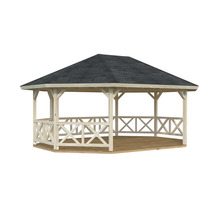 Gartenpavillon mit Holzboden und Dach