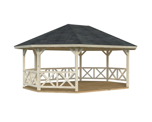 Gartenpavillon mit Holzboden und Dach