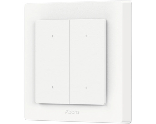 Aqara Logo. Doppelter Wandschalter.