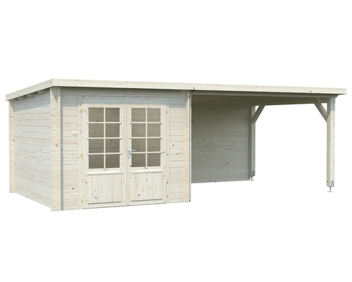 Gartenhaus mit Anbau aus Holz