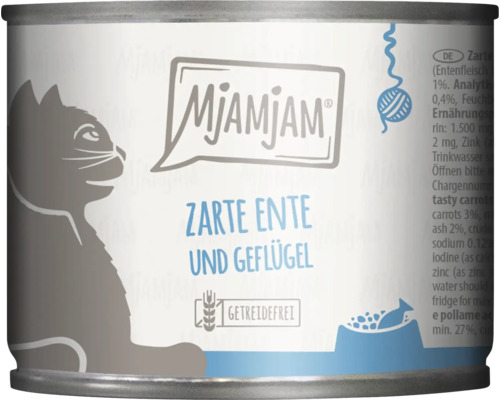 Mjamjam Katzenfutter Zarte Ente und Geflügel Dose