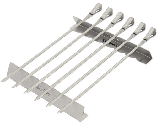 Edelstahl Grillspieße mit Halterung