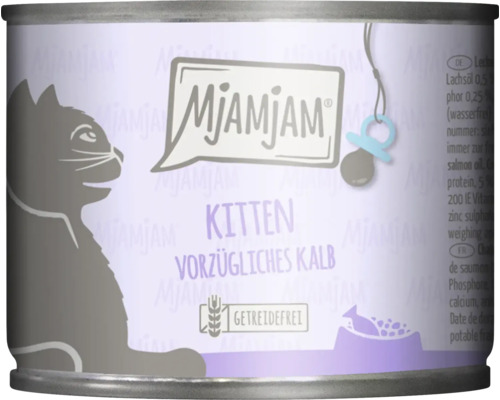 Mjamjam Kitten Nassfutter mit Kalb in Dose