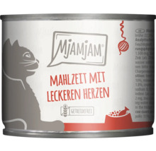 Mjamjam Katzenfutter Mahlzeit mit leckeren Herzen, getreidefrei