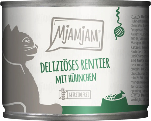 Mjamjam Katzenfutterdose mit Rentier und Huhn
