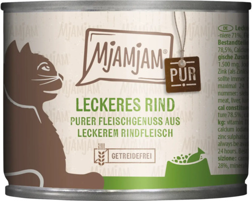 Mjamjam cat food with beef