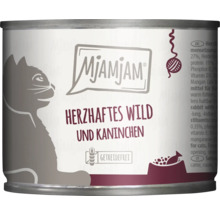 Mjamjam Katzenfutter mit herzhaftem Wild und Kaninchen getreidefrei
