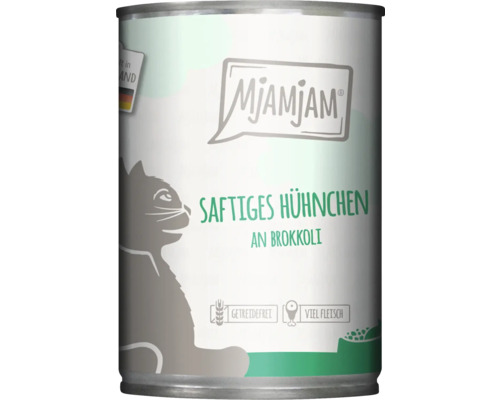 Mjamjam Katzenfutter Saftiges Hühnchen an Brokkoli Dose