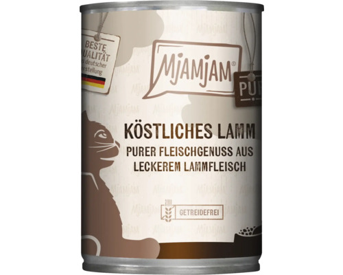 Mjamjam Katzenfutter mit leckerem Lamm