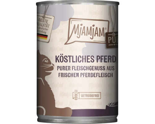 Mjamjam Katzenfutter mit Pferdefleisch in Konservendose
