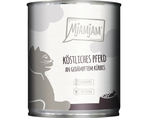 Mjamjam Katzenfutter Pferd mit Kürbis in Dose