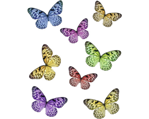 Illustration von verschiedenen bunten Schmetterlingen
