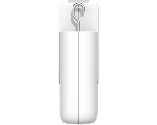 Weißer Heizkörperthermostat mit Metallhaken