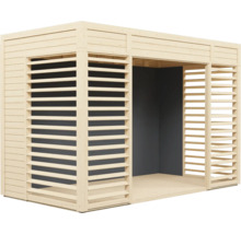 Holzgartenhaus mit Lamellenwänden
