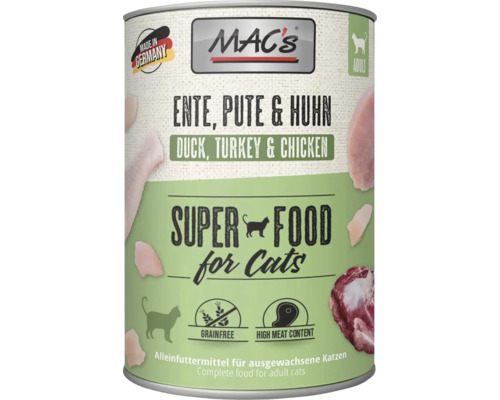 Mac's Katzenfutter Ente, Pute und Huhn Dose