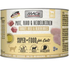 Mac's Katzenfutter mit Truthahn, Rind und Heidelbeeren für ausgewachsene Katzen