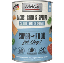 Macs Hundefutter Dose mit Lachs, Rind und Spinat für ausgewachsene Hunde