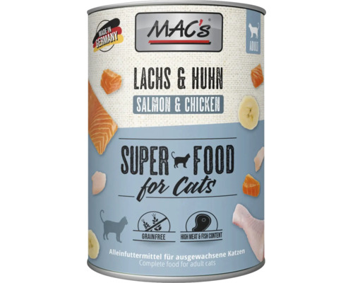 MAC's Katzenfutter Lachs und Huhn Dose