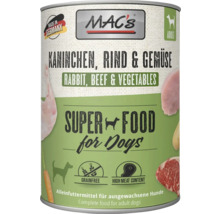 Mac's Hundefutter Dose mit Kaninchen, Rind und Gemüse für ausgewachsene Hunde