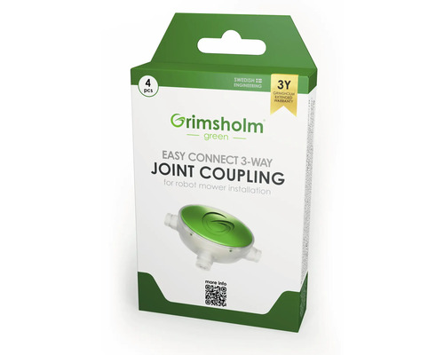Grimsholm Easy Connect 3-Wege-Gelenkkupplung für Robotermäher, 4 Stück in der Packung