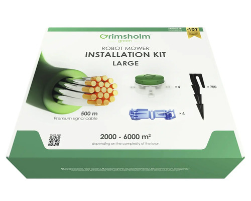 Grimsholm Green Robotermäher Installationskit Groß mit Begrenzungskabel, Heringen und Anschlussklemmen