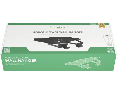 Grimsholm Robotermäher Wandhalterung Verpackung