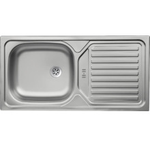 Spülbecken aus Edelstahl mit Abtropffläche