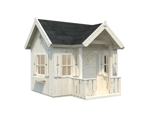 Spielhaus aus Holz mit Dach und Fenster