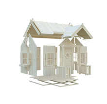 Holzspielhaus Bausatz mit Dach, Wänden und Boden