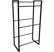 Schwarzes Kleiderständergestell mit vier Stangen