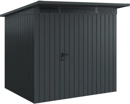 Geräteschuppen aus Metall mit Pultdach