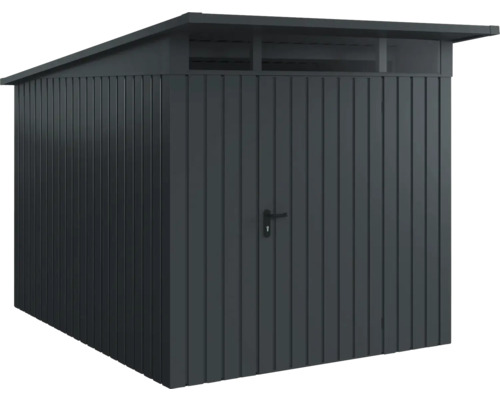 Gartengerätehaus aus Metall mit Tür und Oberlicht