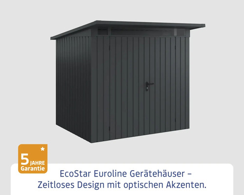 EcoStar Euroliner Gerätehaus mit fünf Jahre Garantie