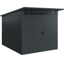 Gartenschrank aus Metall mit Flachdach und einer Tür