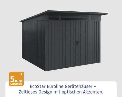 EcoStar Euroline Gerätehaus mit Flachdach
