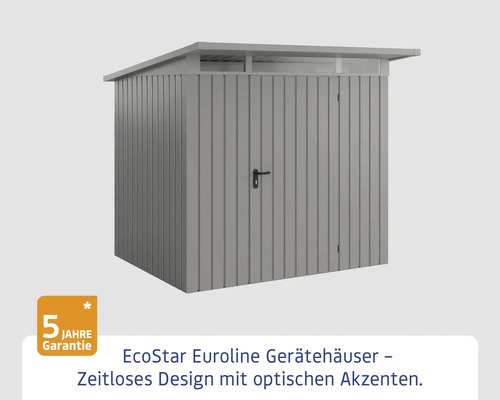 EcoStar Gerätehaus mit Pultdach und Tür